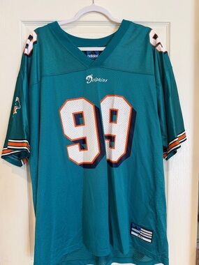 Men’s Miami Dolphins adidas Teal Athletic Jersey with White Labeling